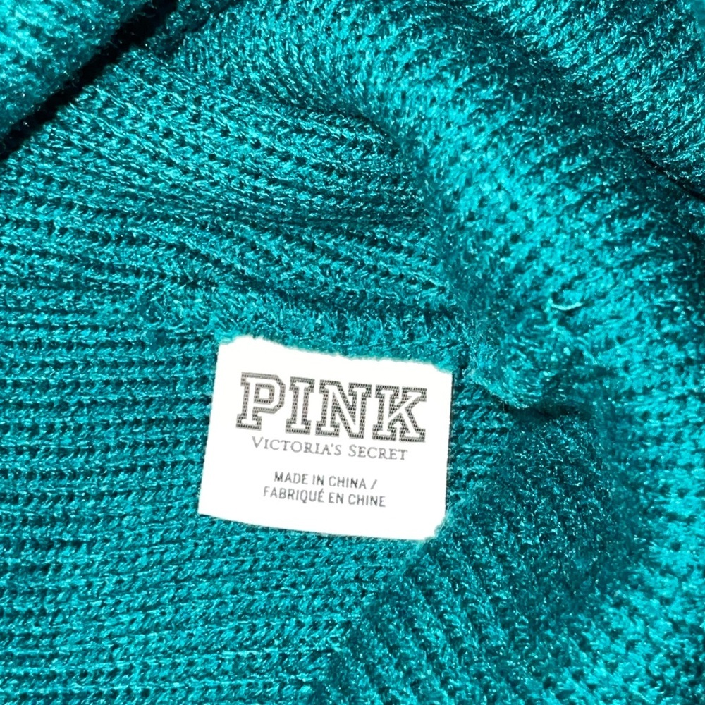 PINK VS Rib Knit Beanie In Garnet Green - Picture 8 of 10